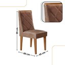 Ver imagem 3 de Mesa de Jantar Isadora 120cm Tampo Mdf Vidro com 4 Cadeiras Isadora