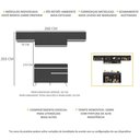 Ver imagem 4 de Armário de Cozinha Compacta 260cm Veneza Multimóveis V3697 Preto/Branco