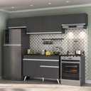 Ver imagem 3 de Armário de Cozinha Compacta 260cm Veneza Multimóveis V3697 Preto/Branco
