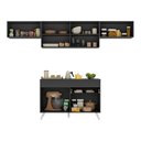 Ver imagem 6 de Armário de Cozinha Compacta 260cm Veneza Multimóveis V3697 Preto/Branco