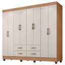 Ver imagem 1 de Guarda Roupa Casal Porto 8 Portas Nature Off White - Móveis Leão