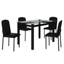 Ver imagem 2 de Mesa de Jantar 4 Lugares Tokio Classic com Vidro Preto - Art Panta