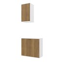 Ver imagem 2 de Conjunto para Banheiro com Aéreo Kappesberg Celeste 2 Peças Branco/nogueria 80cm
