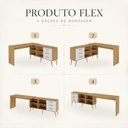 Ver imagem 6 de Mesa de Costura em L com 3 Gavetas e 4 Nichos para Artesanato Multimóveis MP6106 Madeirado/Branco