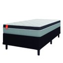 Ver imagem 2 de Cama Box Solteiro Colchão Molas Ensacadas Real 88x188x65cm Preto/Cinza- Suporta até 130Kg por