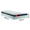 Ver imagem 4 de Cama Box Solteiro Colchão Molas Ensacadas Real 88x188x65cm Preto/Cinza- Suporta até 130Kg por