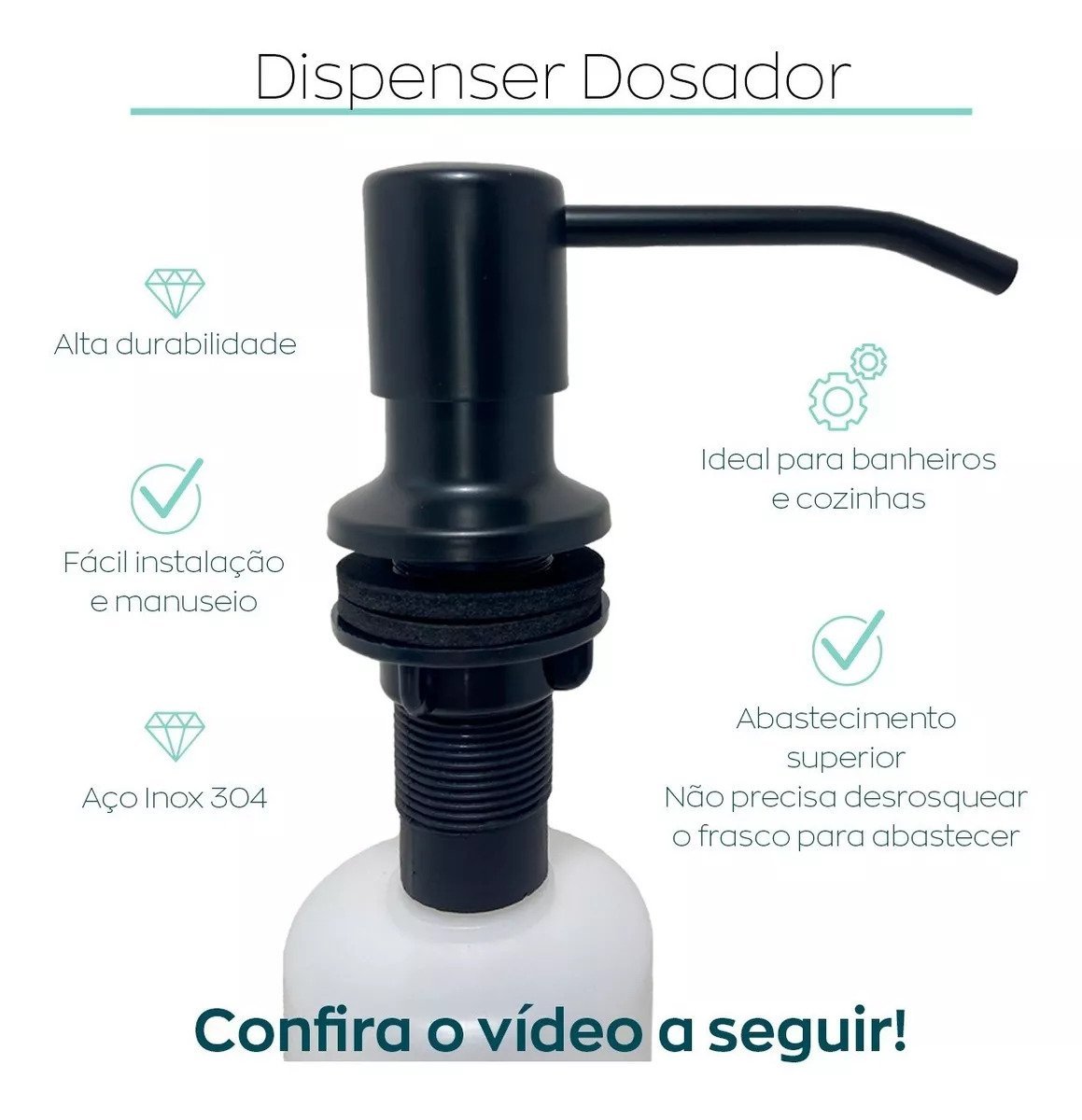 DISPENSER DOSADOR DE DETERGENTE PETRÓLEO 350 ML - PETRÓLEO - 3