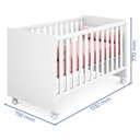 Ver imagem 2 de Berço Americano Mini Cama Doce Sonho 100 Branco Brilho – Qmovi