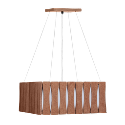 Pendente Ripado Quadrado 30x30cm - 2 Luzes E27 - 1