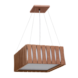 Pendente Ripado Quadrado 30x30cm - 2 Luzes E27 - 2