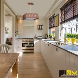 Pendente Ripado Quadrado 30x30cm - 2 Luzes E27 - 4