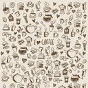 Ver imagem 1 de Papel De Parede Adesivo Lanchonete Café Coffe Bege - 10m