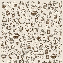Papel De Parede Adesivo Lanchonete Café Coffe Bege - 10m - 1