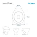 Ver imagem 3 de Assento Sanitário Laqueado Soft Close Fiore Biscuit (Bege Claro) para vaso Incepa