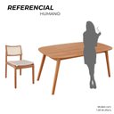 Ver imagem 5 de Sala de Jantar Mesa 160x76cm Tampo Laminado com 6 Cadeiras em Linho Ceci Yescasa Marrom