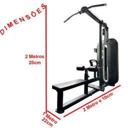 Maquina de Puxada Alta C/ Remada Peitoral Dorsal Biceps Braços Musculaçao Academia Treino Fitness - 2