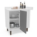 Ver imagem 5 de Balcão de Canto 90cm x 94cm Pérola Yescasa Branco/Cinza