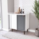 Ver imagem 4 de Balcão de Canto 90cm x 94cm Pérola Yescasa Branco/Cinza
