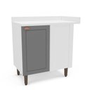 Ver imagem 2 de Balcão de Canto 90cm x 94cm Pérola Yescasa Branco/Cinza