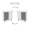 Ver mais imagens de Balcão de Canto 90cm x 94cm Pérola Yescasa Branco/Cinza