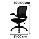 Ver imagem 3 de Cadeira de Escritório BLM900D Diretor Tela Mesh Base com Rodízios Giratória Preta Blume Office