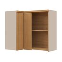 Ver imagem 2 de Armário Canto 3 Portas Allure Linea Brasil Mdf Jequitiba/gris Fosco