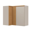 Ver imagem 1 de Armário Canto 3 Portas Allure Linea Brasil Mdf Jequitiba/gris Fosco
