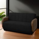 Ver imagem 1 de Sofá Orgânico Curvo 2 Lugares Malbec 150cm Bouclê - Sofa Store:bouclê Preto