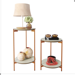 Conjunto de Mesa para Sala de Estar Cannes Off White Nature - 4