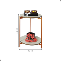 Conjunto de Mesa para Sala de Estar Cannes Off White Nature - 3