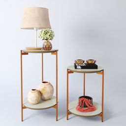 Conjunto de Mesa para Sala de Estar Cannes Off White Nature - 5