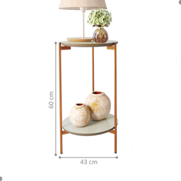 Conjunto de Mesa para Sala de Estar Cannes Off White Nature - 2