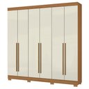 Ver imagem 1 de Guarda Roupa Casal 2030230 6 Portas 230 Cm Cinamomo Areia Armoveis