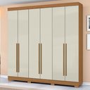 Ver imagem 2 de Guarda Roupa Casal 2030230 6 Portas 230 Cm Cinamomo Areia Armoveis