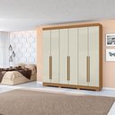 Ver imagem 4 de Guarda Roupa Casal 2030230 6 Portas 230 Cm Cinamomo Areia Armoveis