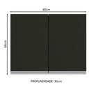 Ver imagem 3 de Armário Aéreo Glamy 80cm 2 Portas Madesa