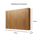 Ver imagem 3 de Guarda Roupa Casal 6 Portas 6 Gavetas 100% MDF com Corrediças Telescópicas Lucca Premium Rufato