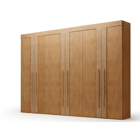 Guarda Roupa Casal 6 Portas 6 Gavetas 100% MDF com Corrediças Telescópicas Lucca Premium Rufato