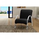 Ver imagem 2 de Conjunto Poltrona Polly com 5 Lugares - Preto Corino