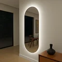 Ver imagem 2 de Espelheira 170x50 E07 Couro Simples Caramelo Sup Par Led Neutro Bivolt