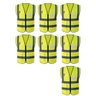 Colete Refletivo Kit 7 Unidades Sinalizador EPI Segurança Trabalho Proteçao Blusao Fluorescente Obra - 1