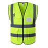 Colete Refletivo Kit 7 Unidades Sinalizador EPI Segurança Trabalho Proteçao Blusao Fluorescente Obra - 4