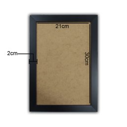Kit 5 Certificados Diplomas A4 com Tela de Acetato e MDF - Moldura Preta - 9