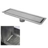 Ralo Linear Oculto 50cm Aço Inox Banheiro Lavabo Anti Odor Anti Inseto Invisivel Seguro Resistente - 1