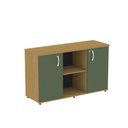 Ver imagem 3 de Armário Credenza 2 Portas Pivotante P25 Marrom/Samba/Salvia