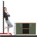Ver imagem 6 de Armário Credenza 2 Portas Pivotante P25 Marrom/Samba/Salvia