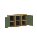 Ver imagem 5 de Armário Credenza 2 Portas Pivotante P25 Marrom/Samba/Salvia