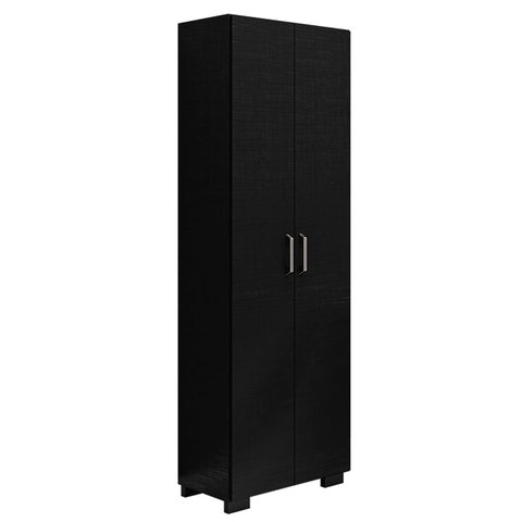 Livreiro 5 Prateleiras C/ Portas Grandes Office Preto