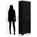 Ver imagem 3 de Livreiro 5 Prateleiras C/ Portas Grandes Office Preto