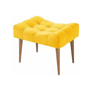 Puff Requinte Amarelo Pés Palito